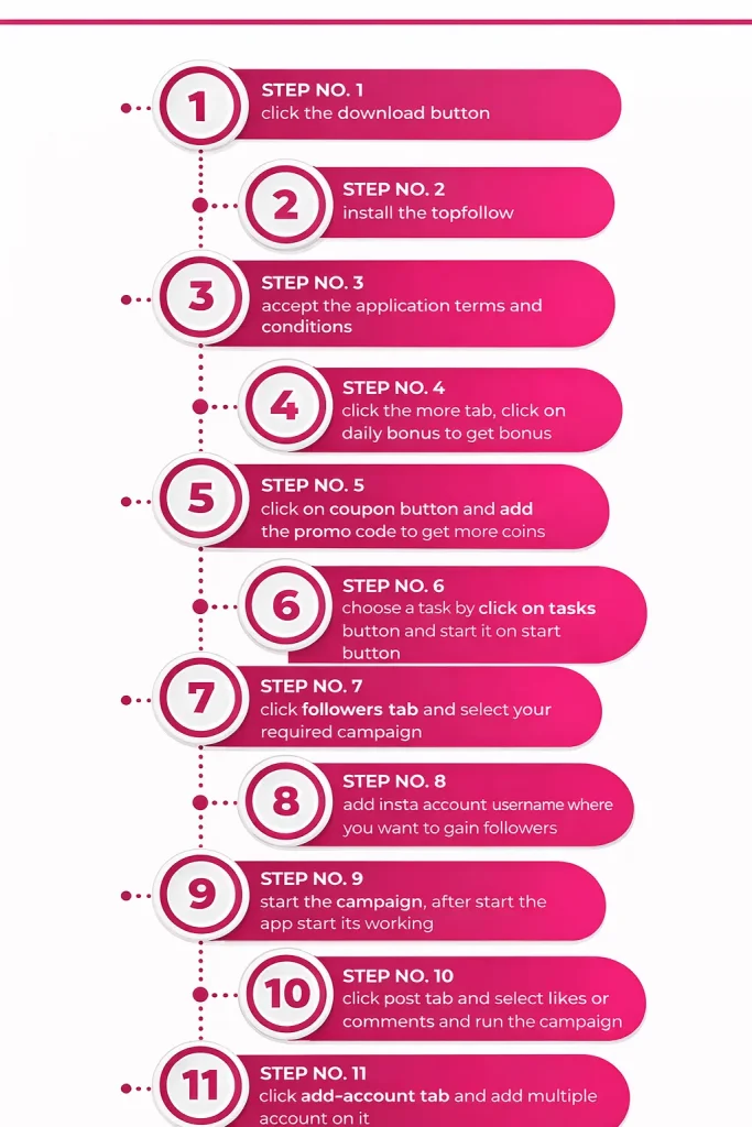 Top follow apk infographic